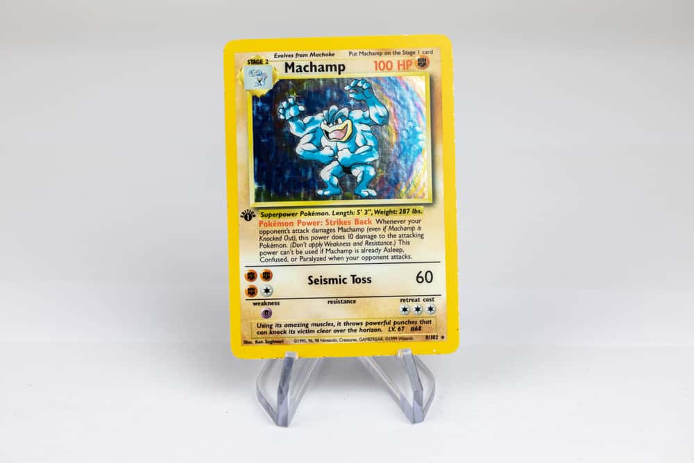 London,,United,Kingdom,-,November,2020:,Machamp,Pokemon,Card,Front