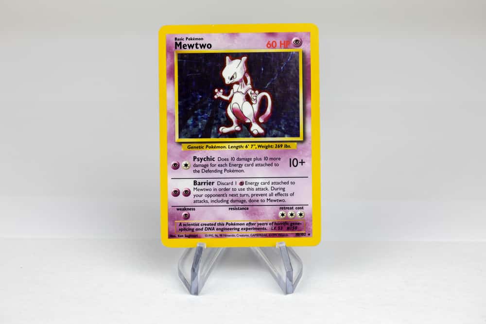 London,,United,Kingdom,-,November,2020:,Mewtwo,Pokemon,Card,Front