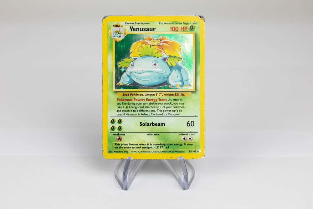 London,,United,Kingdom,-,November,2020:,Venusaur,Pokemon,Card,Front