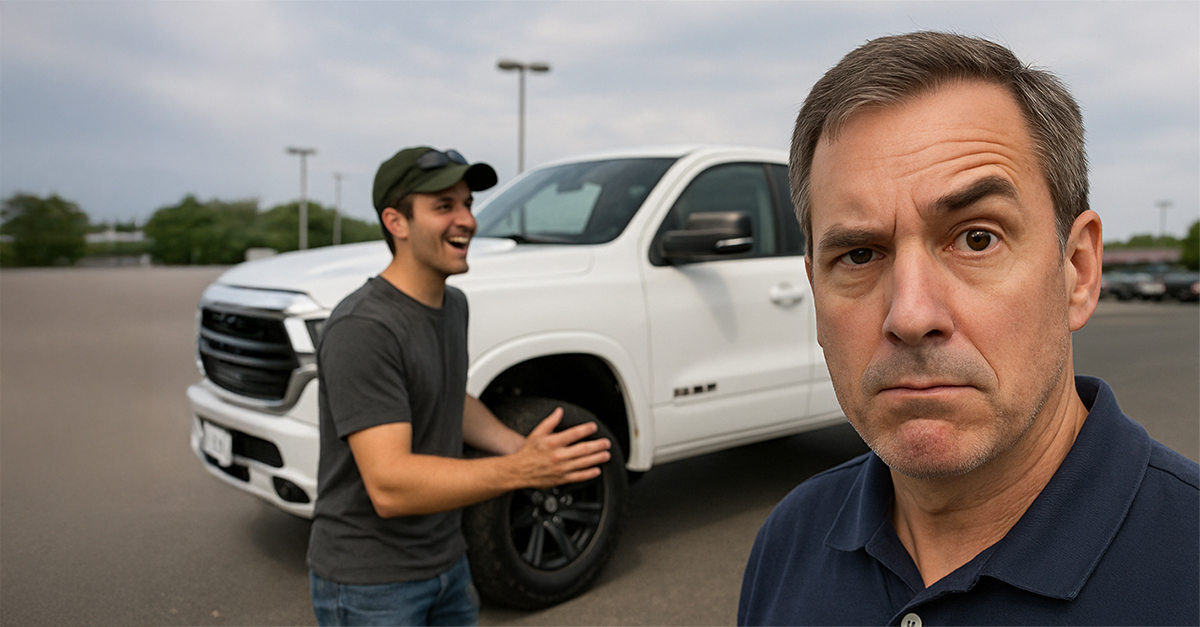 My son makes great money but wants to buy a new truck. How do I convince him it's a bad investment?