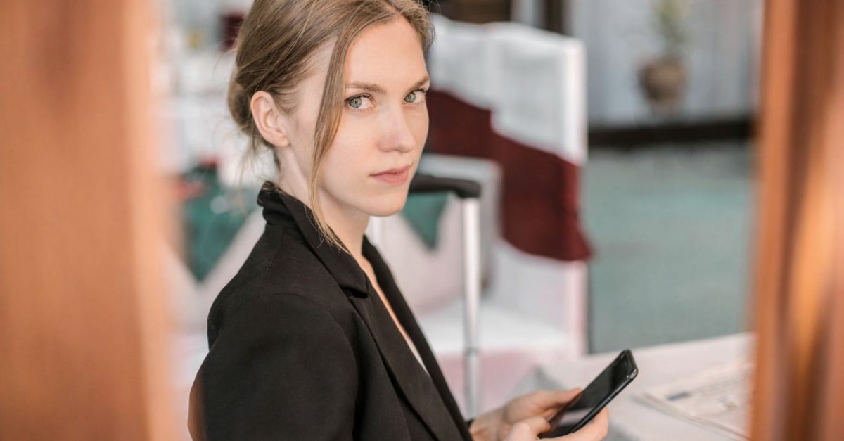 Woman using mobile phone