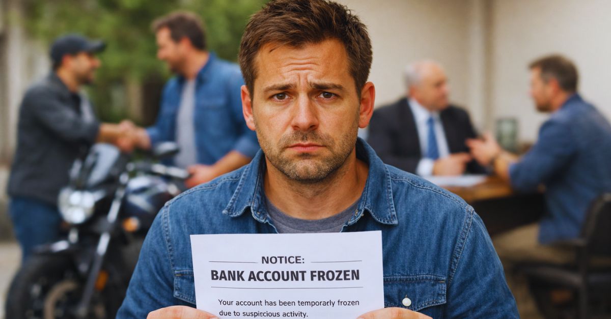 Bank account freeze