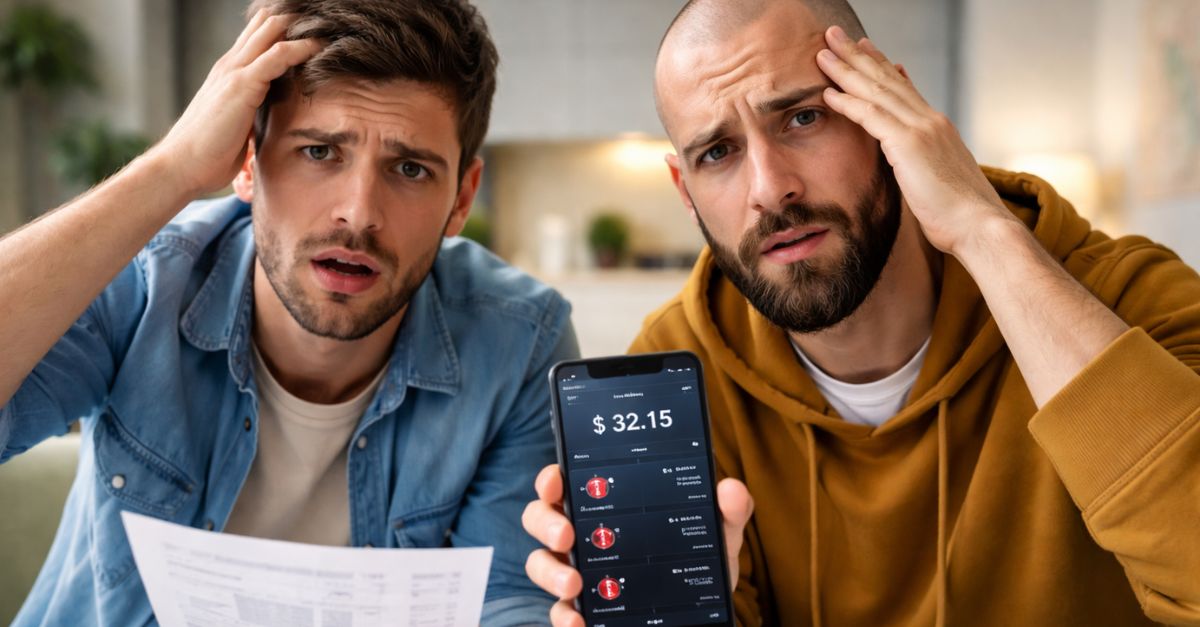 Worried men discuss crypto losses