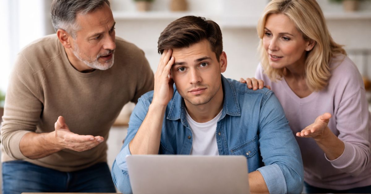 Family support in a tense moment