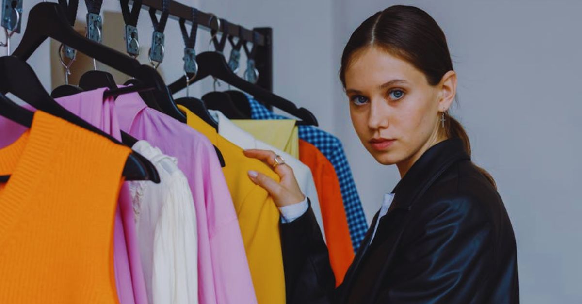 Woman Selling Clothes