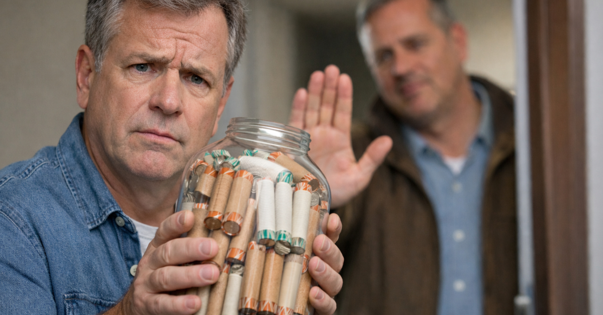 Man try pay rent with coins