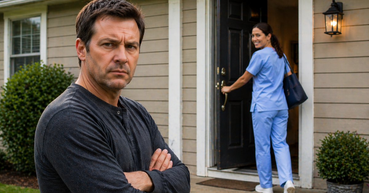 Angry man, Happy nurse