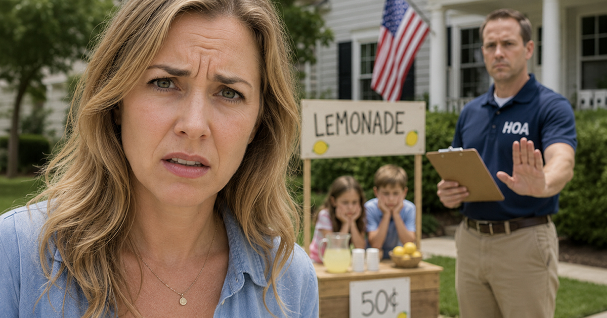 HOA shutting down a lemonade stand.