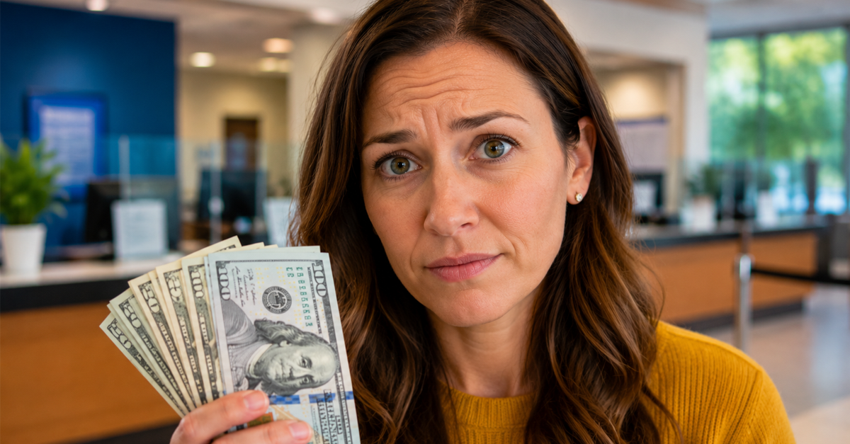 woman holding cash