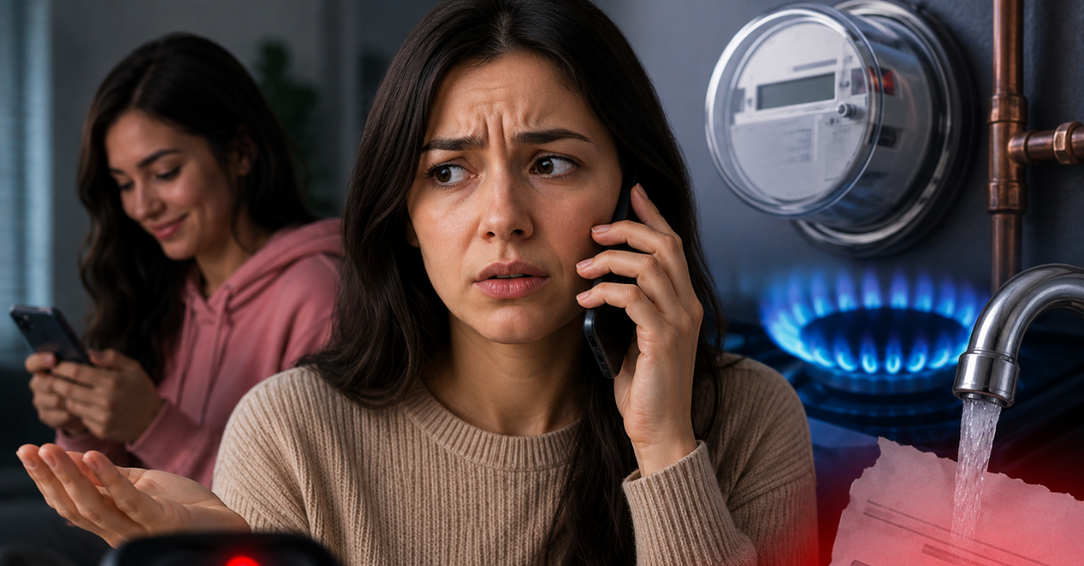 Person concerned on the phone