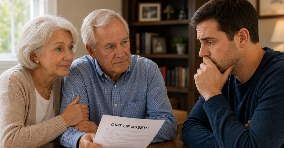 man estate planning with elderly parents