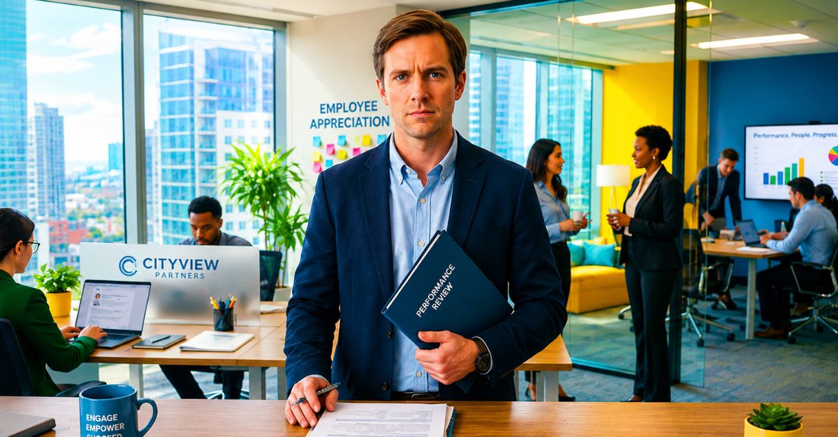 puzzled man in office