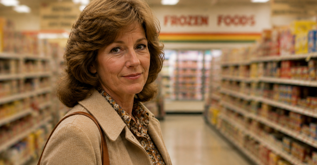 1970s Woman in Grocery Store