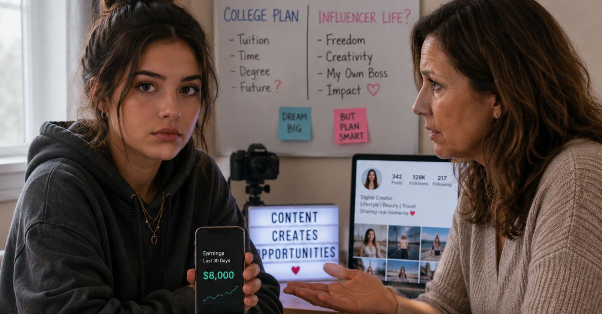 Career crossroads: College vs Influencer life