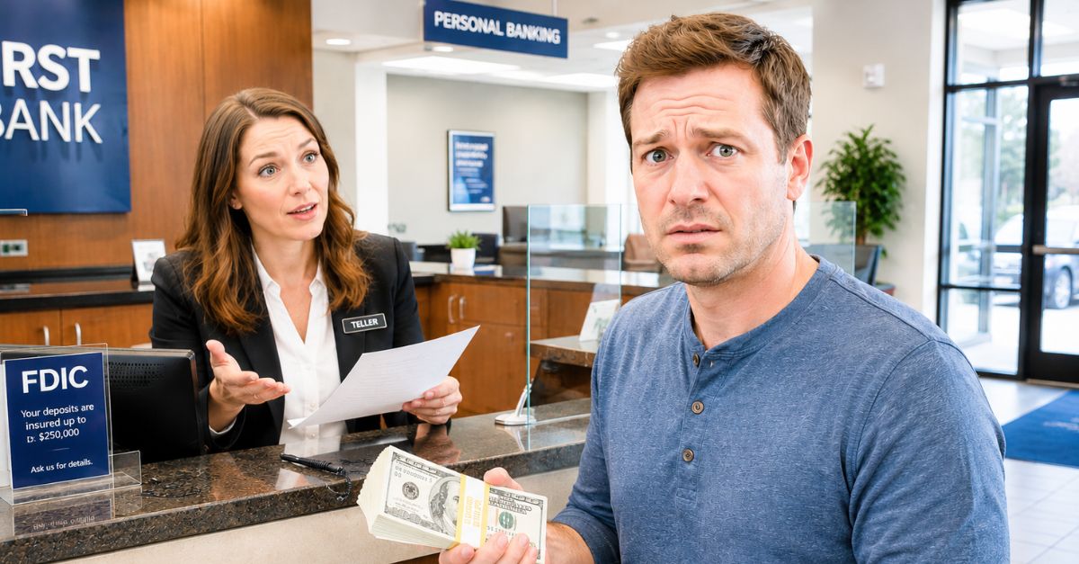 My bank says I can't deposit large amounts of cash without answering personal questions.