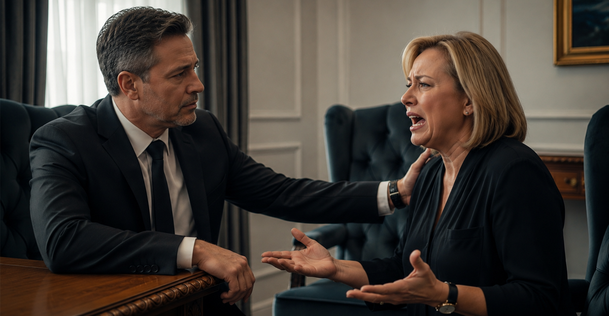 woman upset at funeral home office, she's getting ripped off ngl