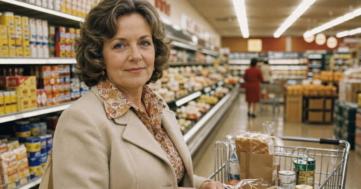 1970s Woman in Grocery Store
