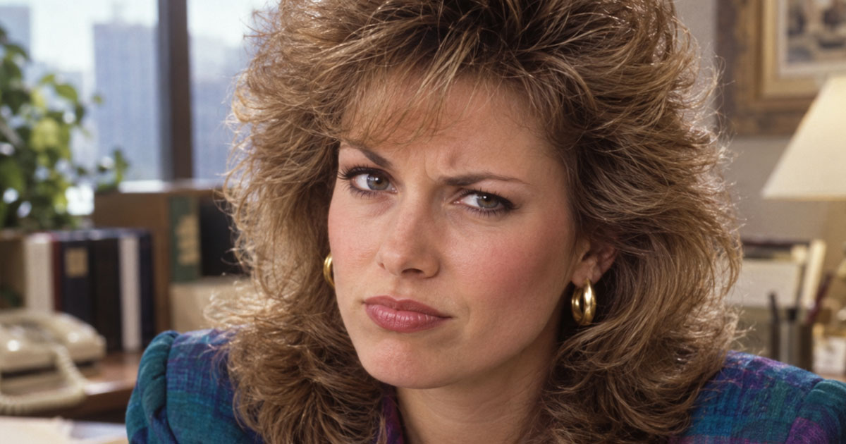 80s woman with big hair