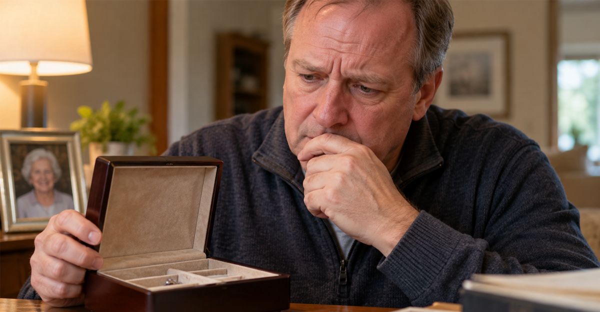 man worried about missing jewelry from passed mother's will