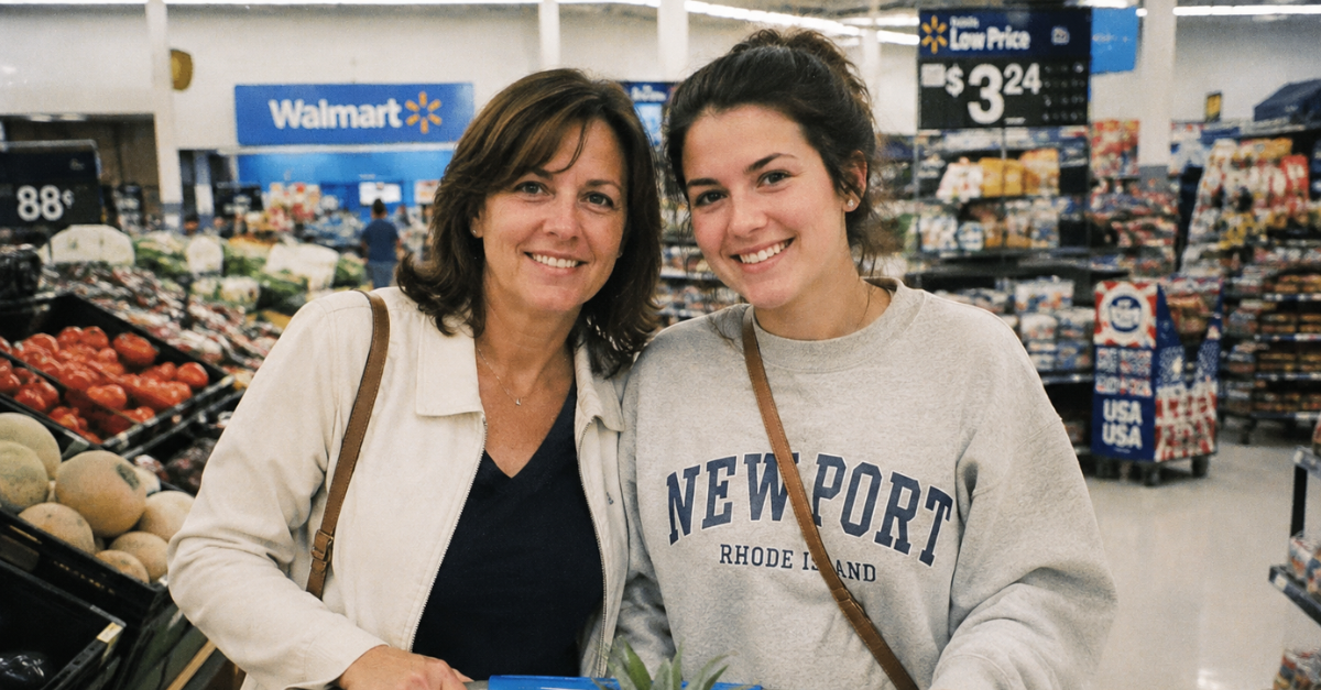 Smiling Grocery Aisle Companions