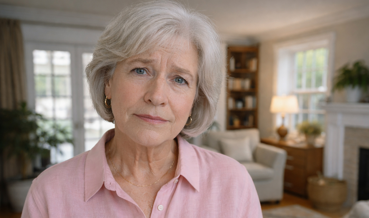 Senior woman concerned about her retirement